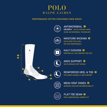 Assorted 6-Pack Crew Socks