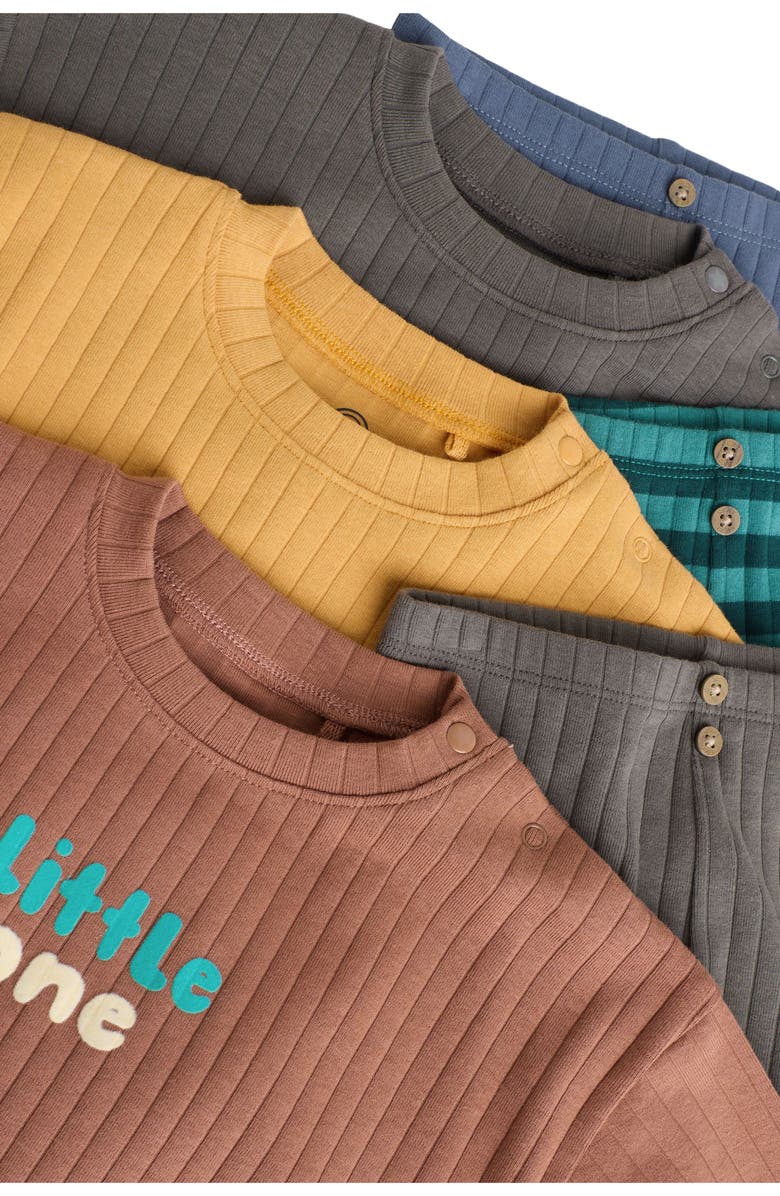 NEXT 6-Pack Assorted Rib Knit Tops & Leggings Set, Alternate, color, Green