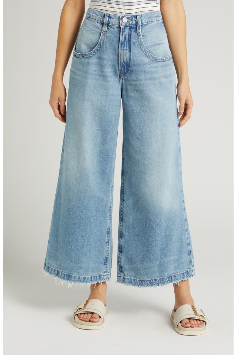 The Pixie Skater High Waist Wide Leg Jeans, Main, color, RHODE