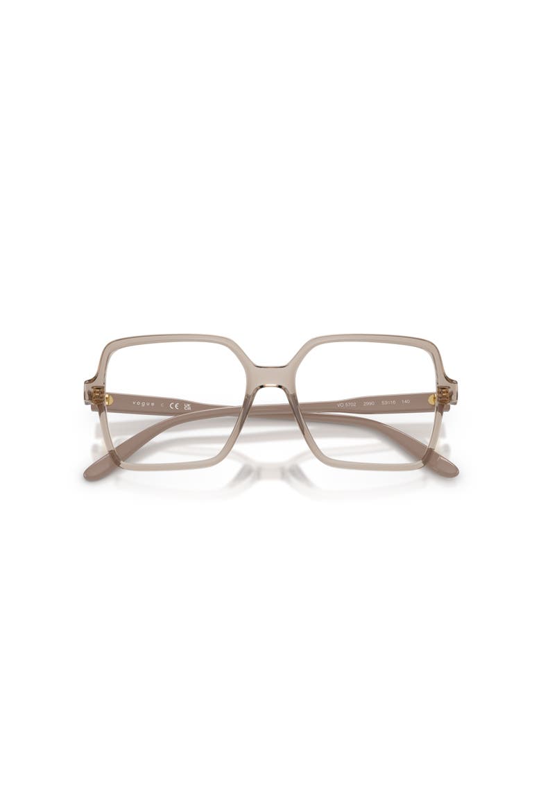 53mm Square optical glasses, Alternate, color, Brown