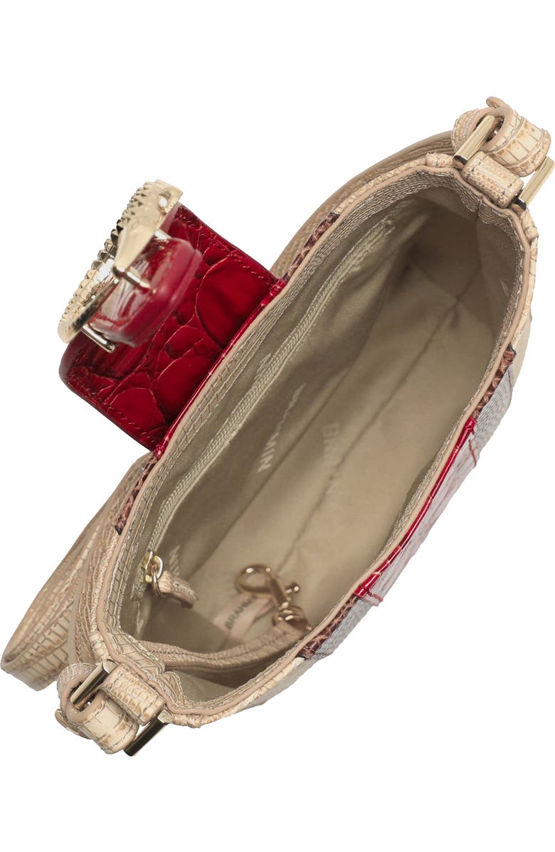 Brahmin Marley Croc Embossed Leather Crossbody Bag, Alternate, color,