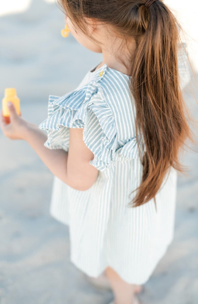Pehr Kids' Ruffle Organic Cotton Seersucker Dress, Alternate, color,