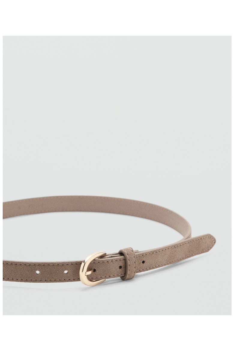 Skinny Suede Belt, Alternate, color, MEDIUM BROWN