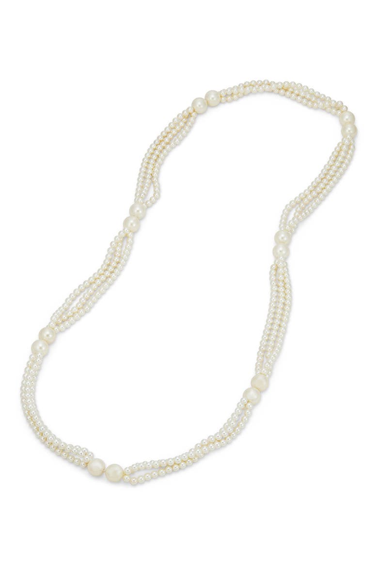 Mother-of-Pearl Multi Layer Necklace, Alternate, color, WHITE