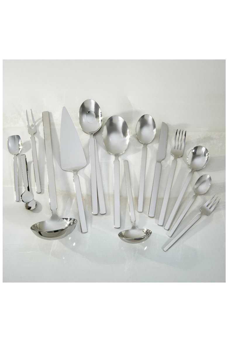 Elegant Stainless Steel 75-Piece Flatware Set, Alternate, color, SILVER