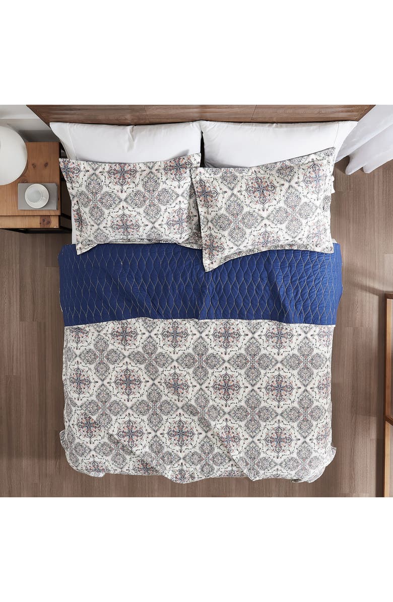 Modern Threads Soren 3-Piece Cotton Quilt Set, Alternate, color, Bohemian Blue