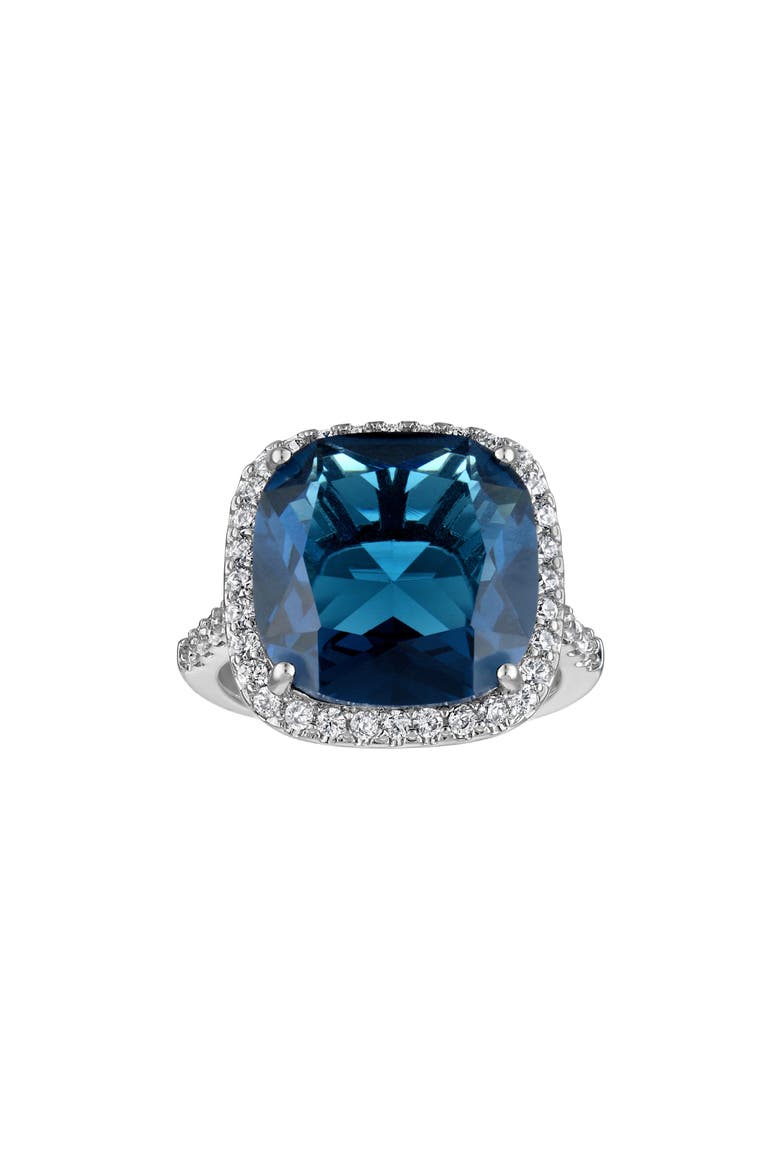 Cubic Zirconia Cocktail Ring, Main, color, BLUE/ WHITE