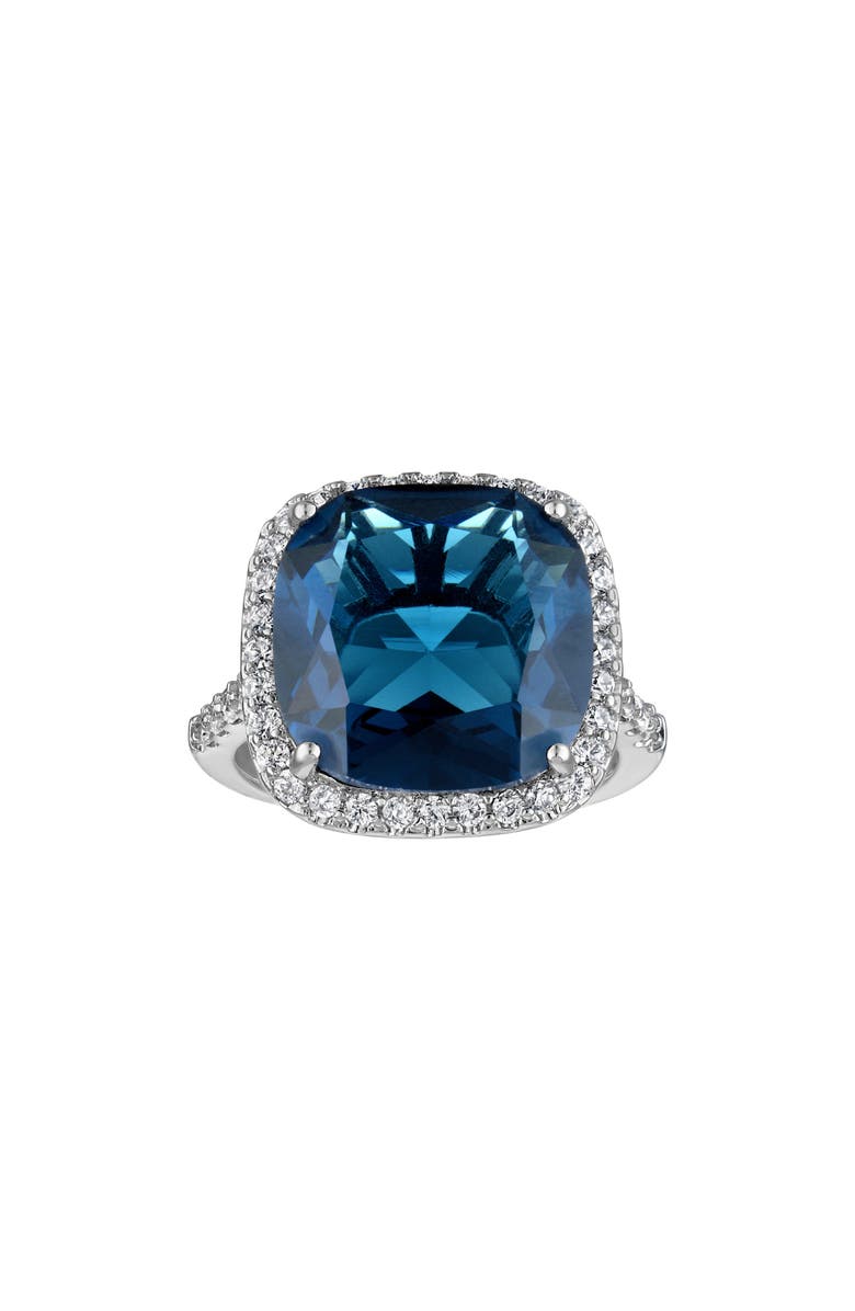 FZN Cubic Zirconia Cocktail Ring, Main, color, Blue/ White