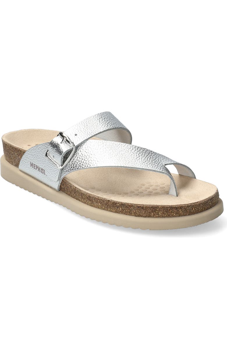 Mephisto Helen Toe Loop Sandal, Main, color, Silver