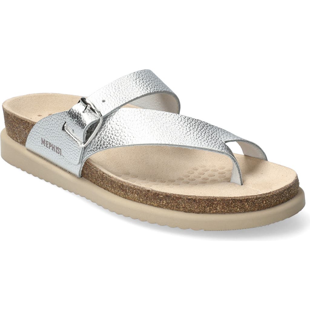 Mephisto Helen Toe Loop Sandal In Gray