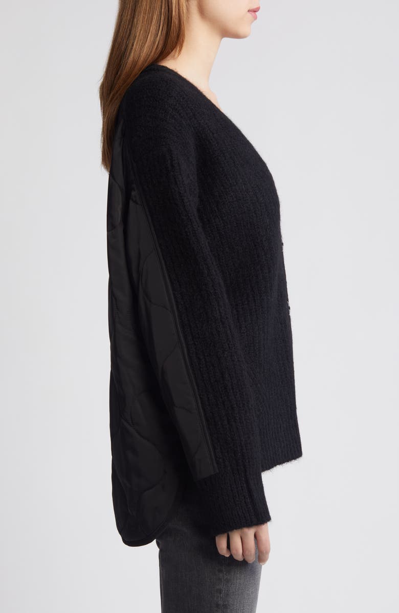 AllSaints Hopper Cardigan with Quilted Lining, Alternate, color,