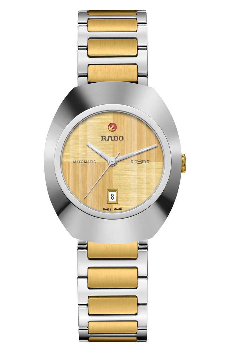 RADO DiaStar Original Bracelet Watch, 30mm, Main, color, Gold Silver