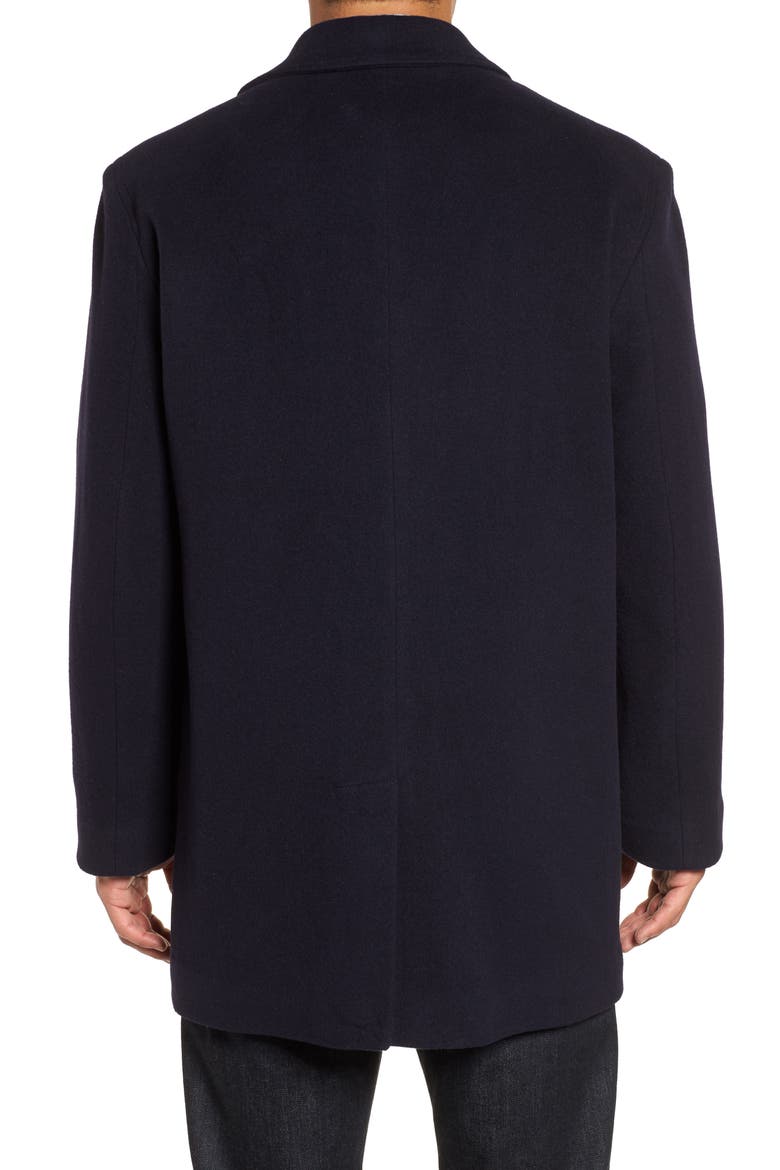 Wool Blend Overcoat, Alternate, color, NAVY