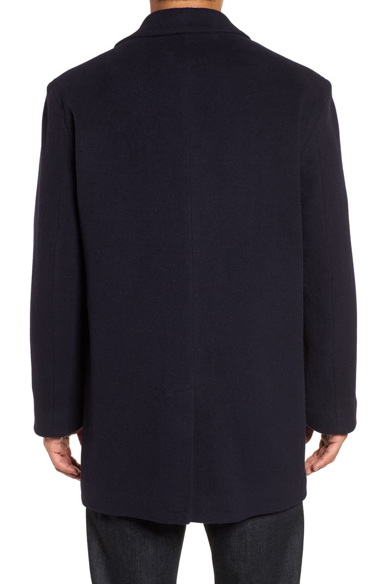 Cole Haan Wool Blend Overcoat, Alternate, color, Navy