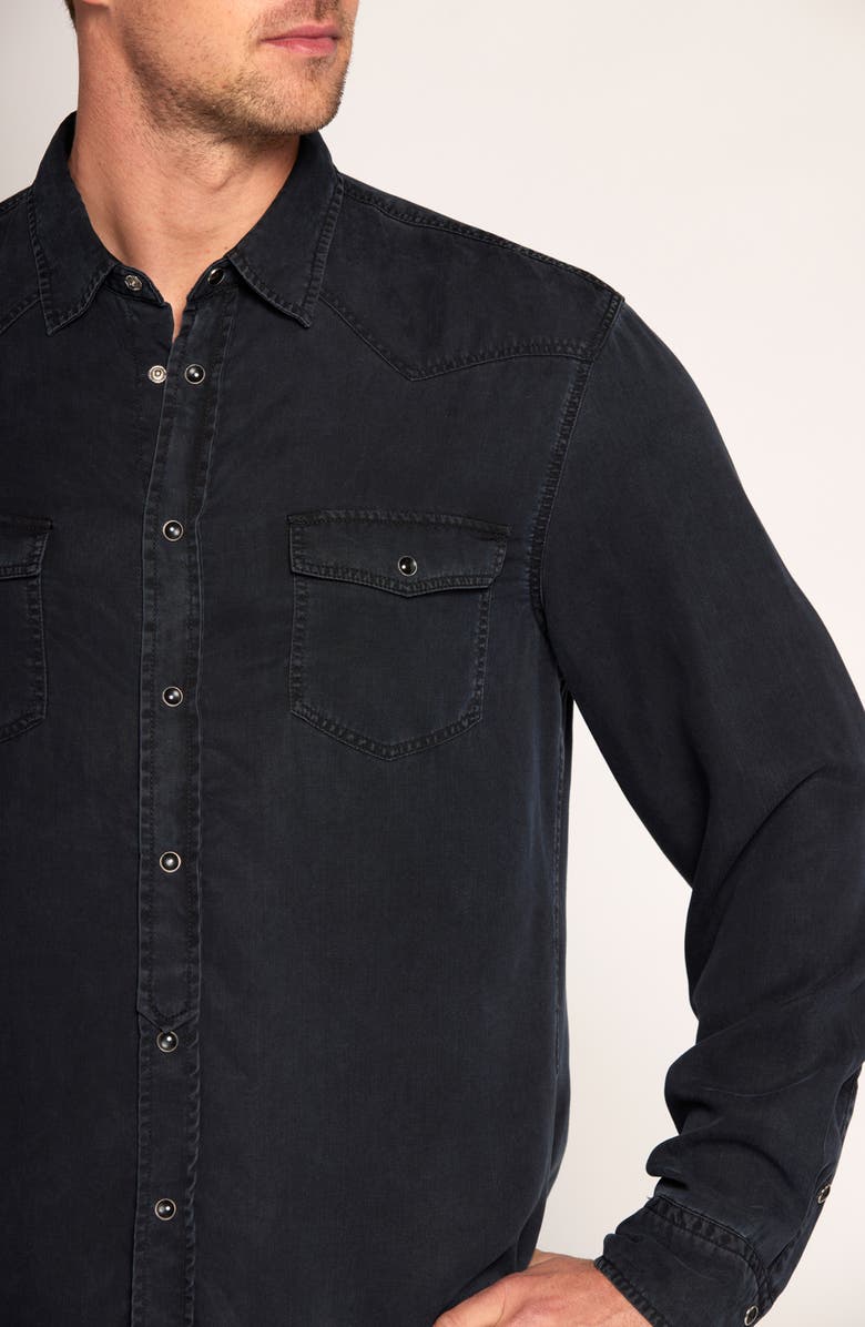 Current/Elliott Classic Western Denim Snap-Up Shirt, Alternate, color, 