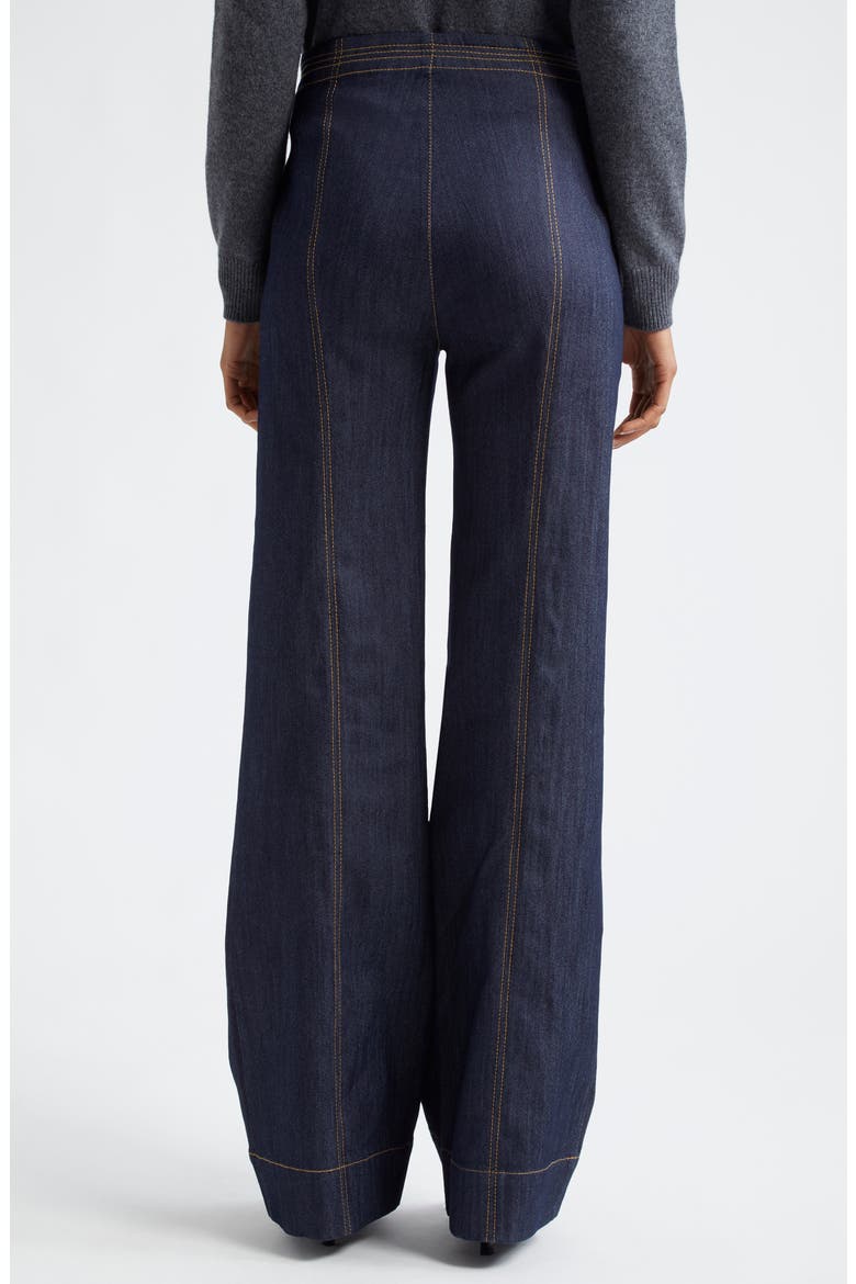 Double Belted Waist Bootcut Jeans, Alternate, color, INDIGO