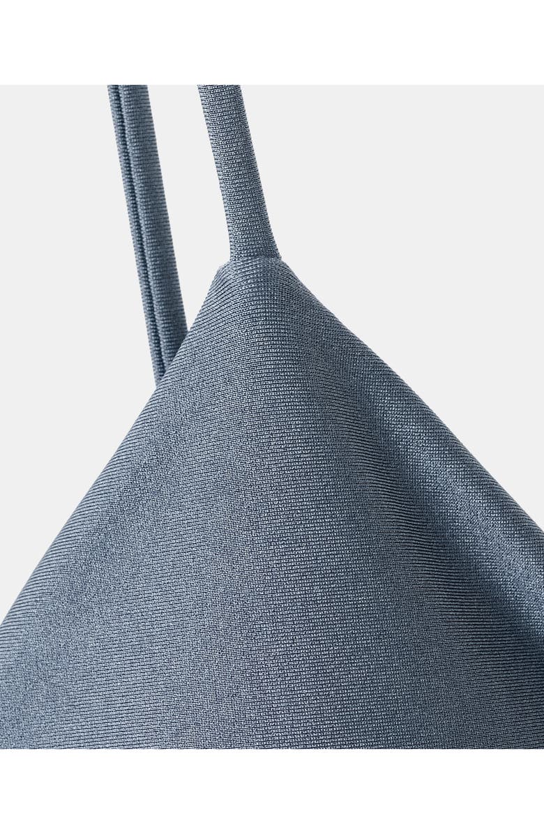 MANGO Triangle Bikini Top, Alternate, color, Blue