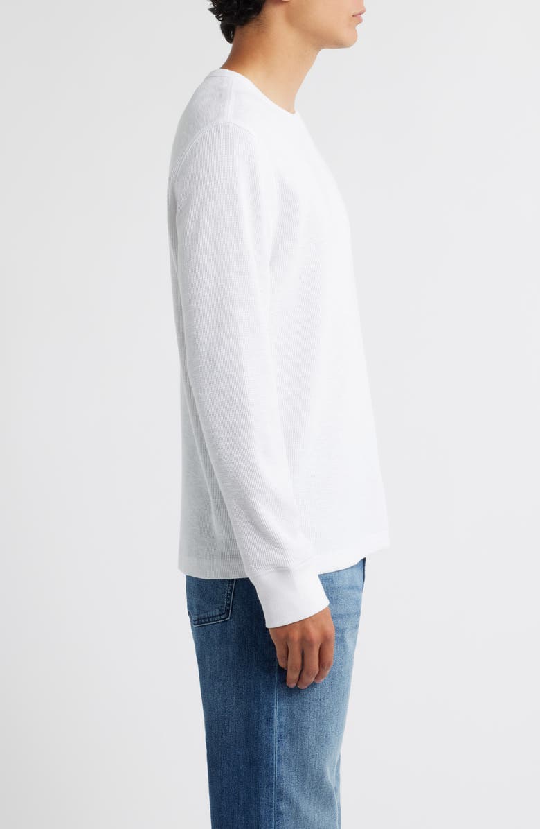 Treasure & Bond Thermal Waffle Slub Knit Long Sleeve T-Shirt, Alternate, color, White