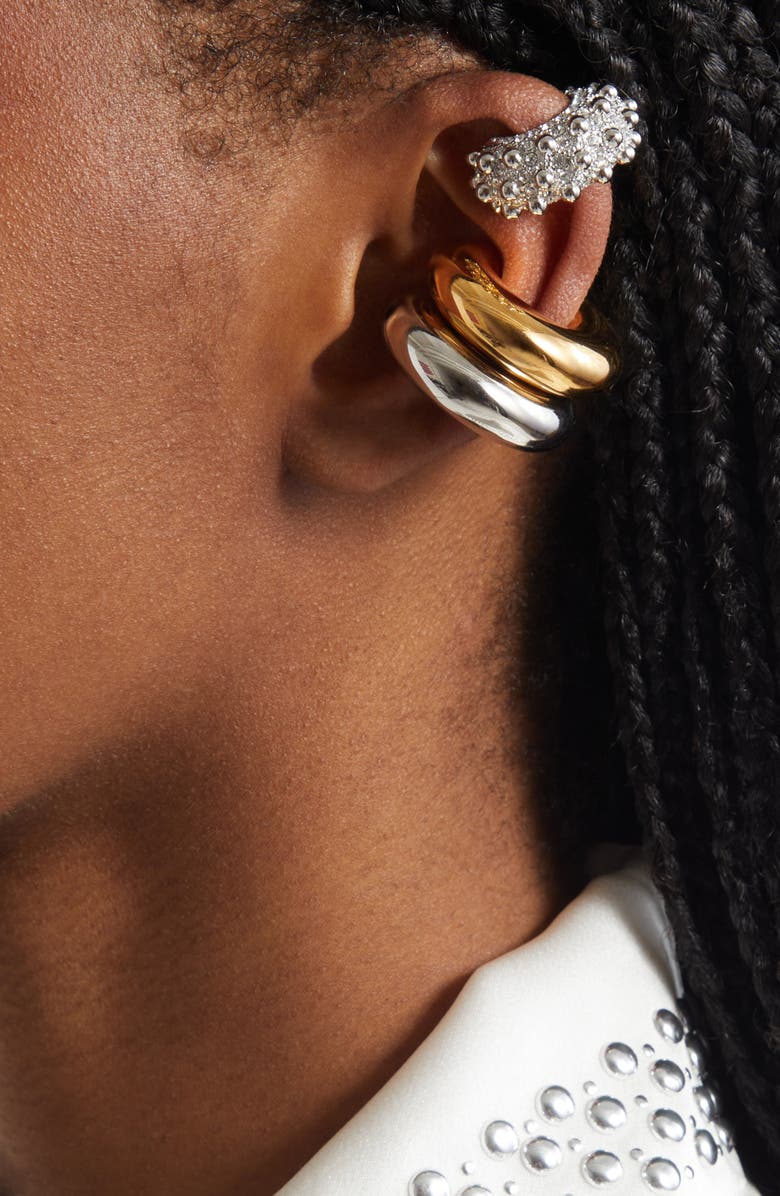 Rabanne Set of 3 Assorted Ear Cuffs, Alternate, color,