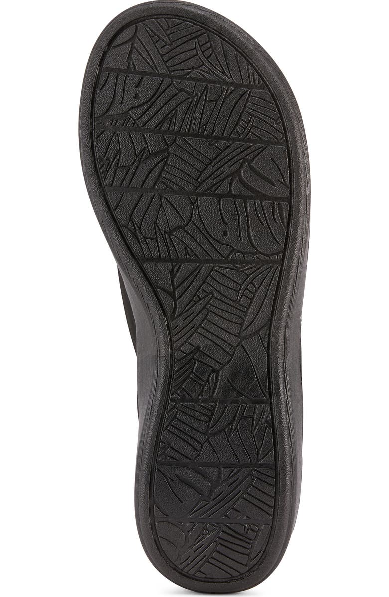 FLOOPI Faux Leather Thong Sandal, Alternate, color, Black