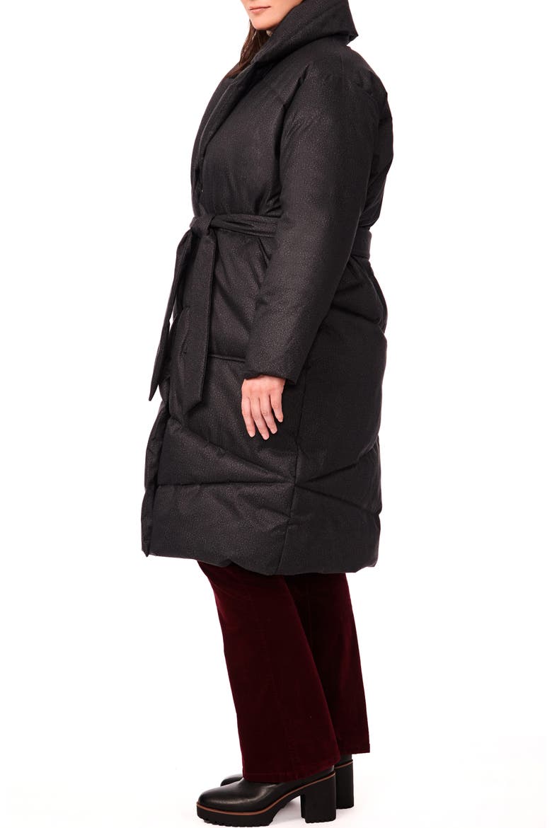 Recycled Puffer Trench Coat, Alternate, color, BLACK