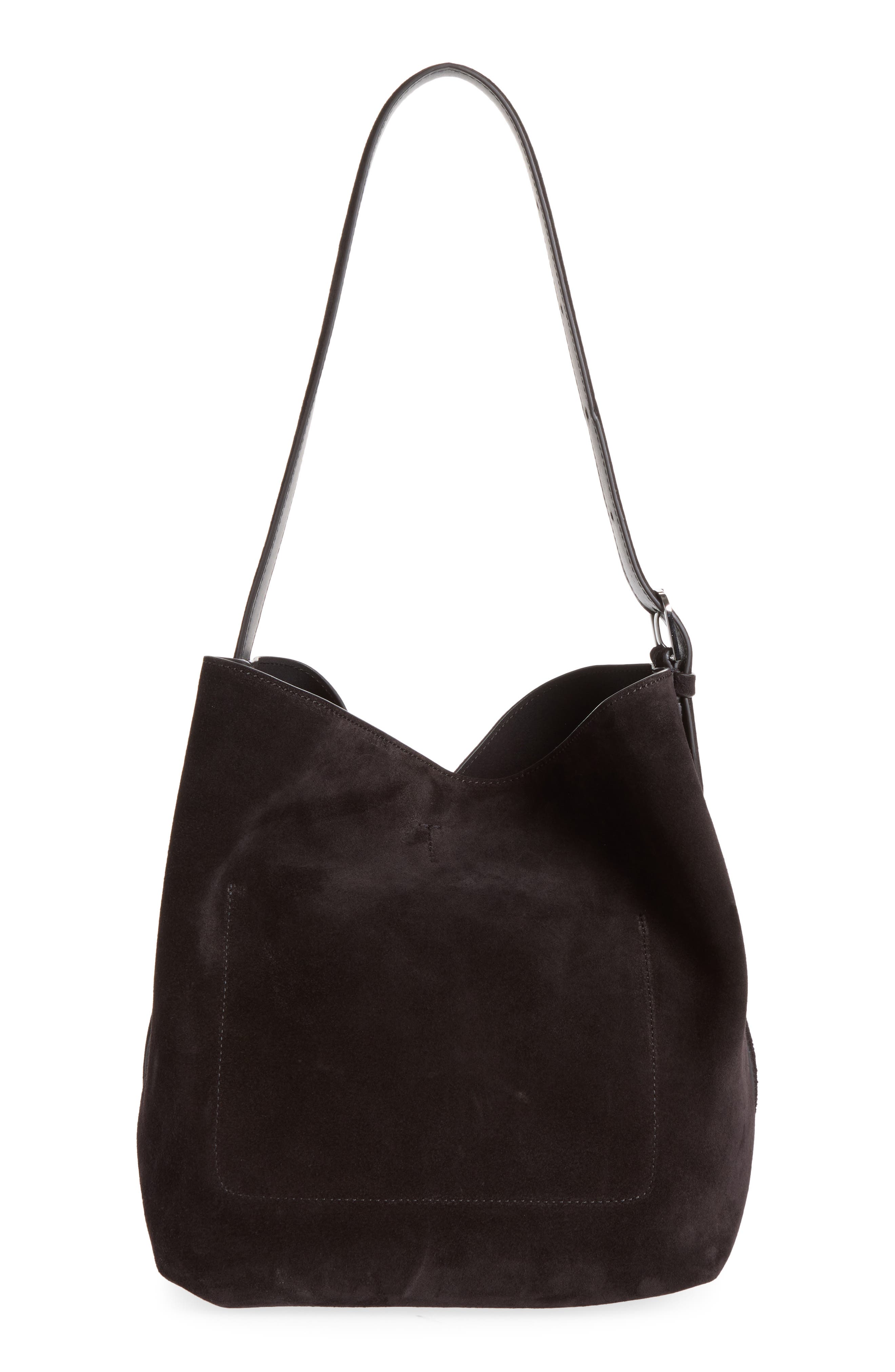 Medium Belted Suede Tote, Alternate, color, ESPRESSO