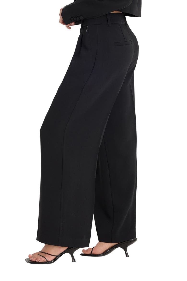 Luxe High Waist Ankle Wide Leg Trousers, Alternate, color, BLACK001