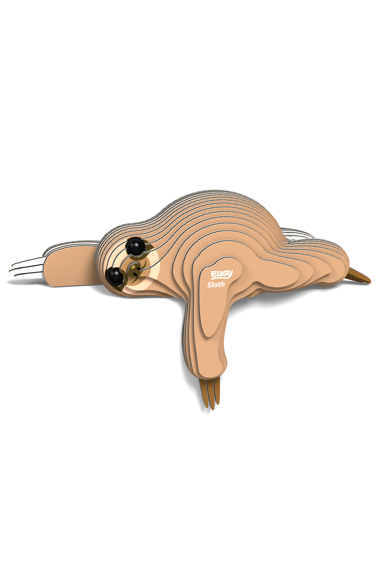 Eugy Puzzles Sloth 3D Puzzle, Alternate, color, NO COLOR