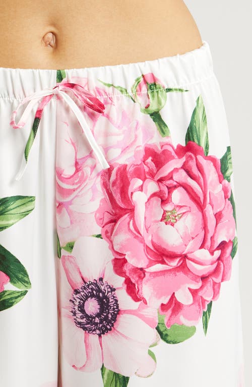 Felina Adrienne Print Satin Pajamas In Bloom