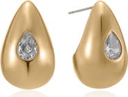 Ettika Dome Teardrop Stud Earrings