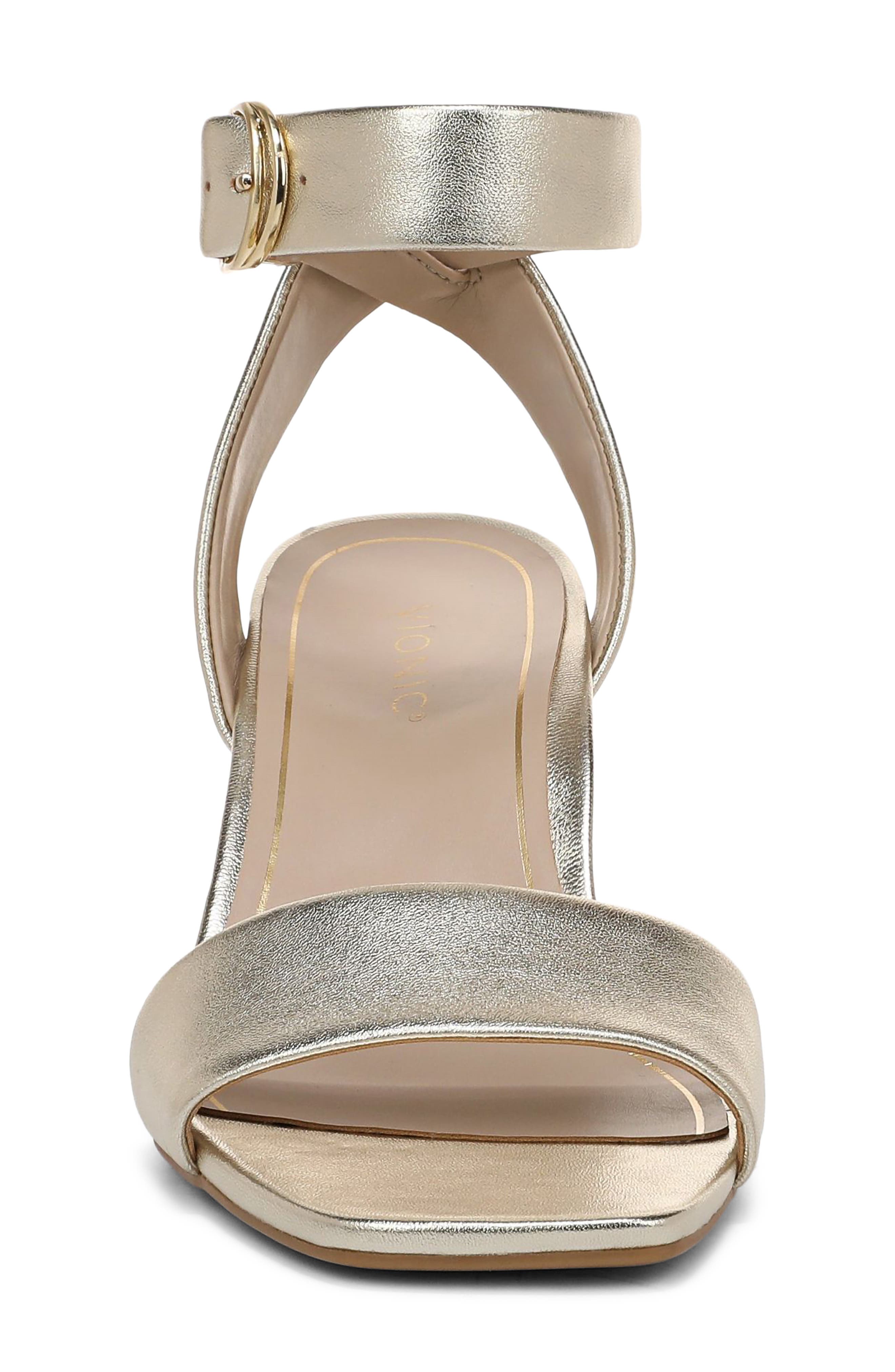 Charlize Sandal, Alternate, color, GOLD LEATHER