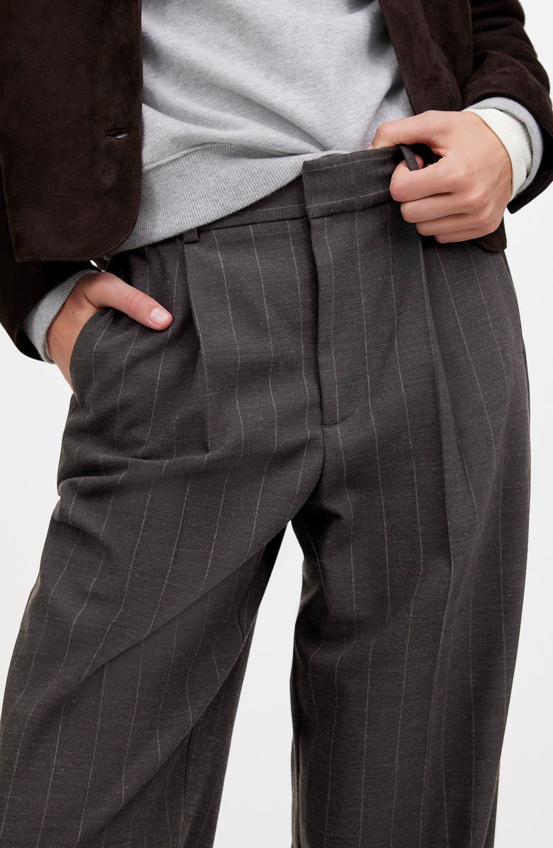 Madewell Pinstripe Slouchy Wide Leg Pants, Alternate, color, 