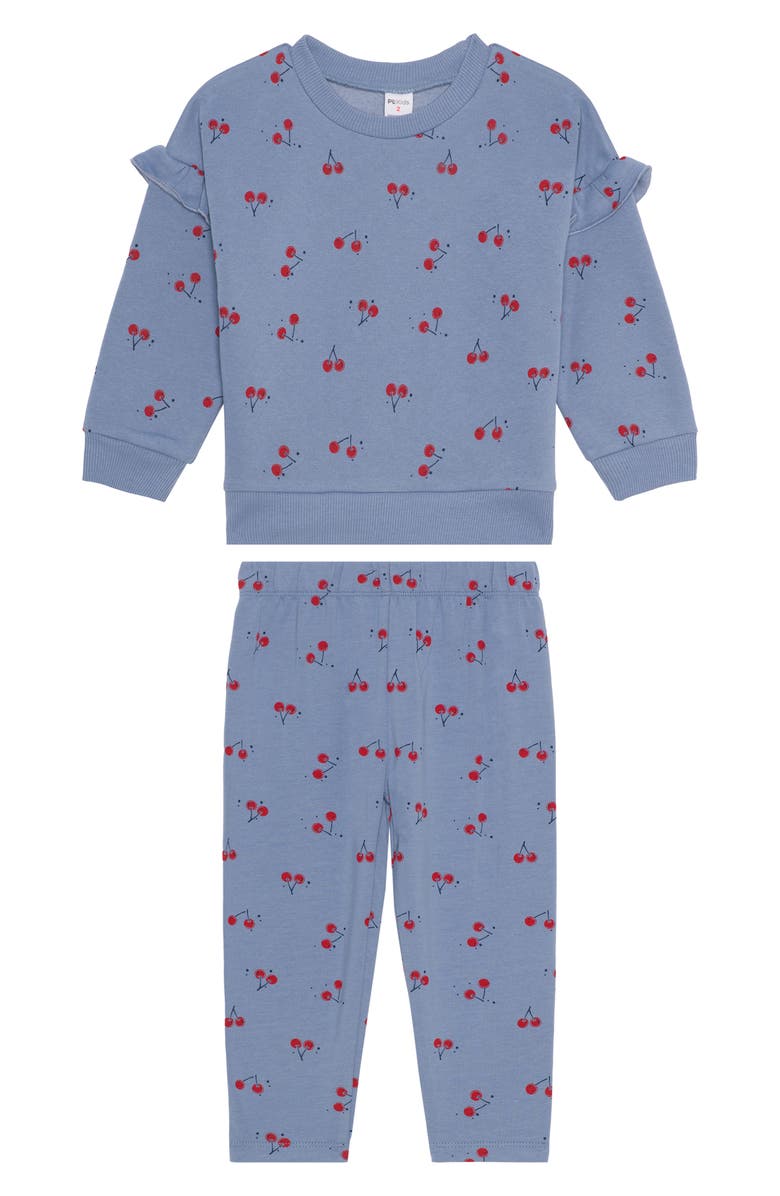Petit Lem Kids' Print Sweatshirt & Sweatpants Set, Main, color, Cherries