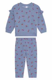 Petit Lem Kids' Print Sweatshirt & Sweatpants Set