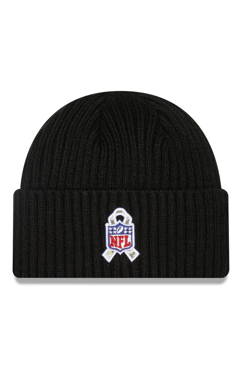 New Era Youth New Era Black Denver Broncos 2022 Salute To Service Knit Hat, Alternate, color,