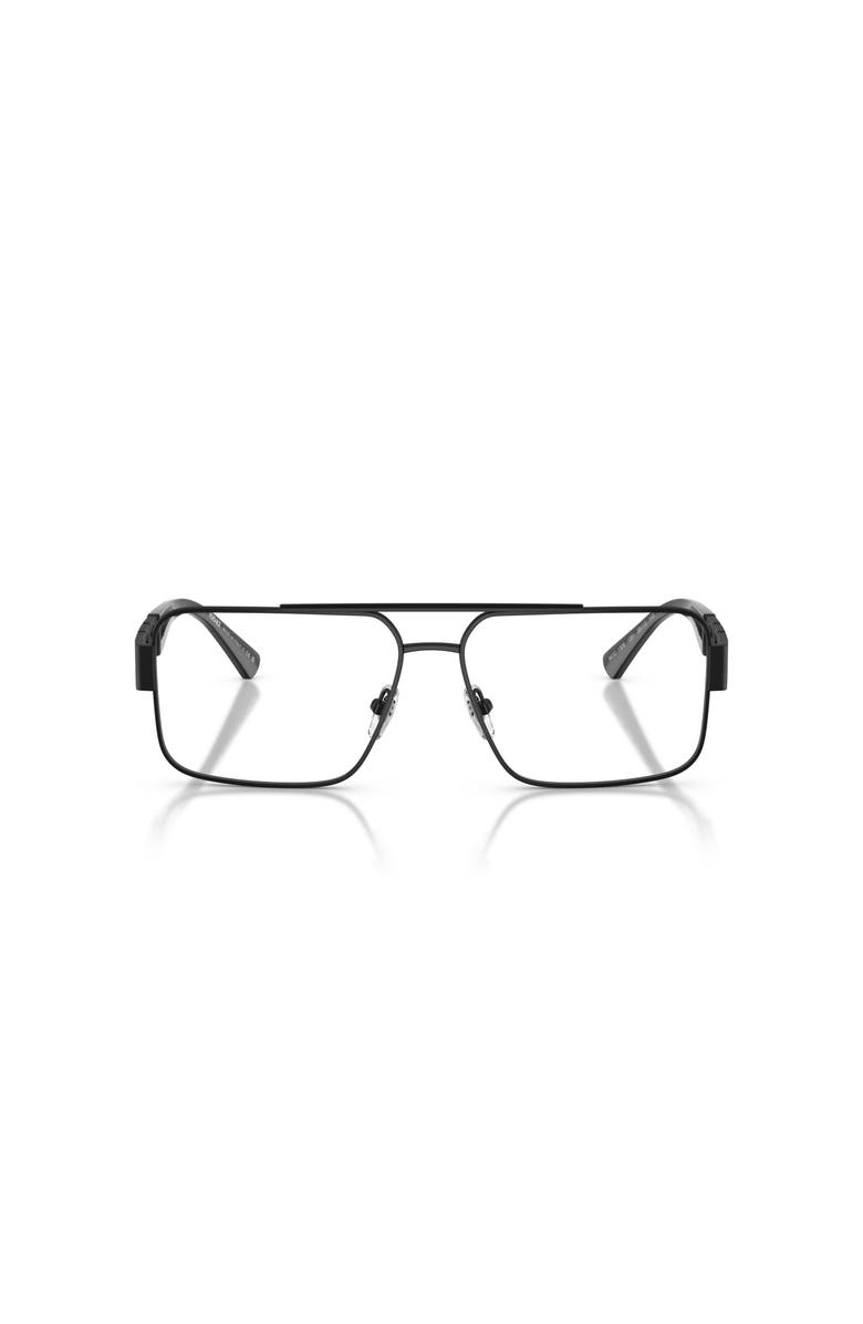 Versace 56mm Rectangle optical glasses, Alternate, color, Black