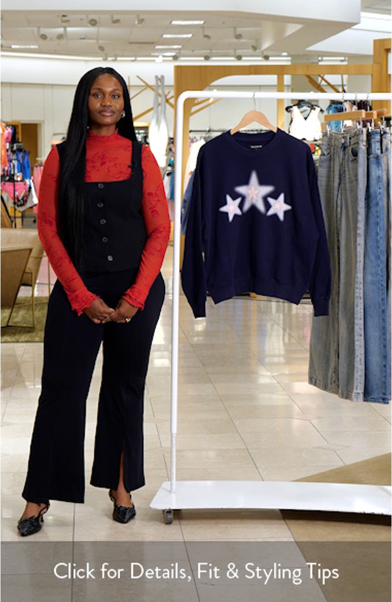 3 Stars Cotton Blend Sweatshirt, sales video thumbnail