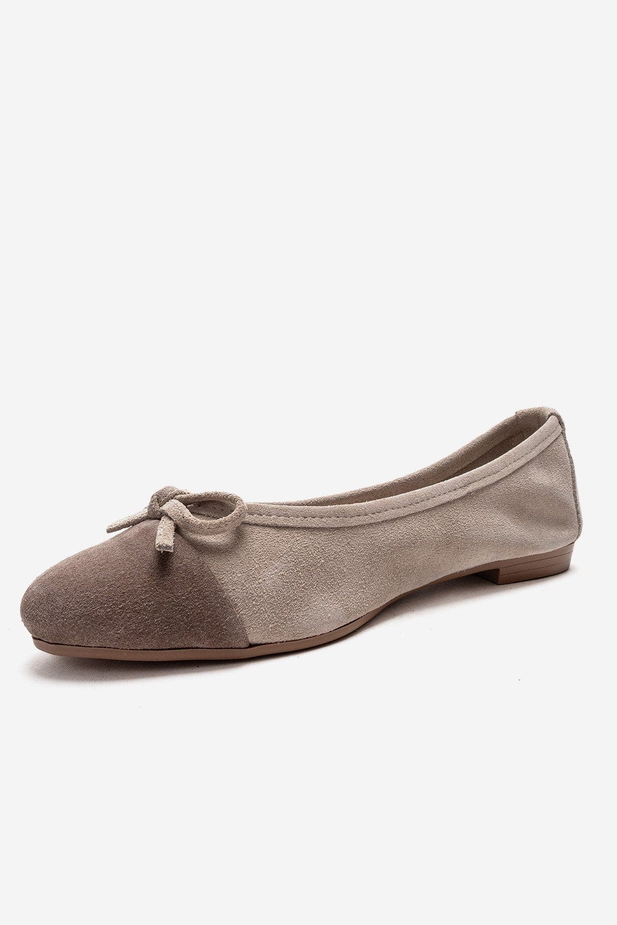 Boleo Leather Ballet Flat, Alternate, color, Beige Suede