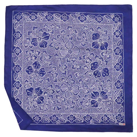Hand Drawn Indigo Batik Tulis Bandana