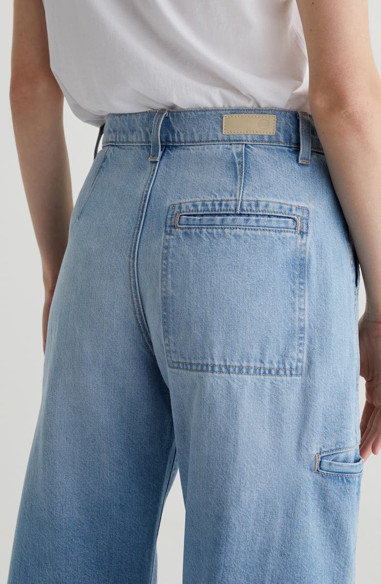 AG Hazal Ankle Barrel Utility Jeans, Alternate, color, Siren