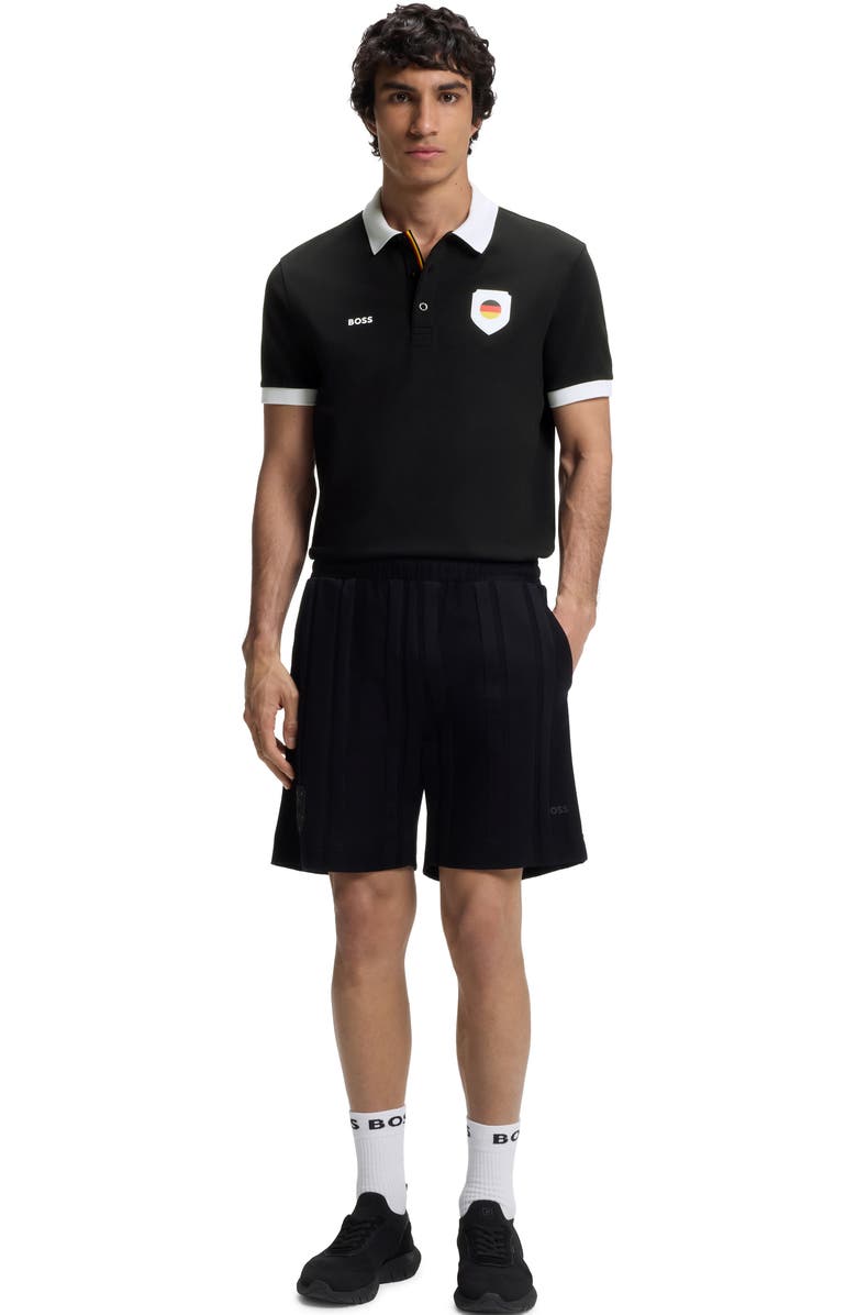 BOSS Lux Paddy Cotton Polo, Alternate, color, Germany/ Black