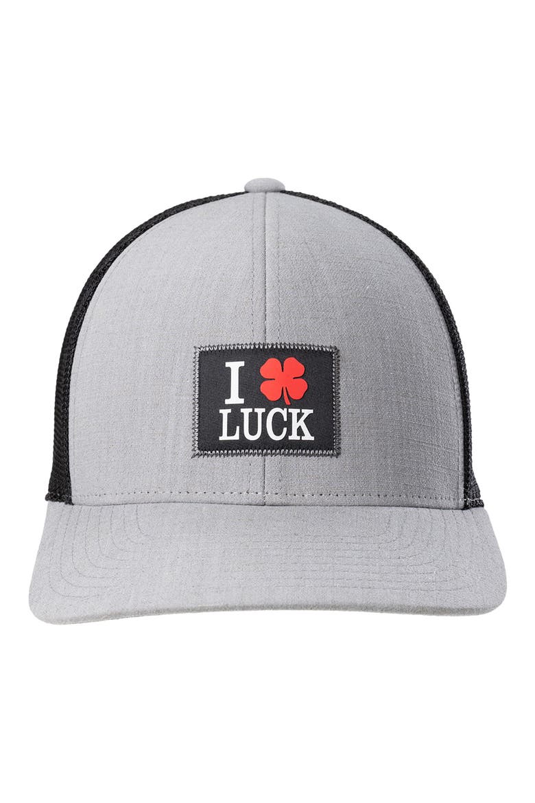 I Love Luck Adjustable Baseball Cap, Main, color, GREY