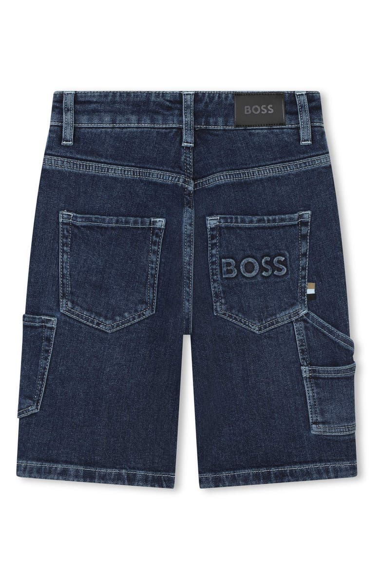 BOSS Kidswear Kids' Denim Bermuda Shorts, Alternate, color,