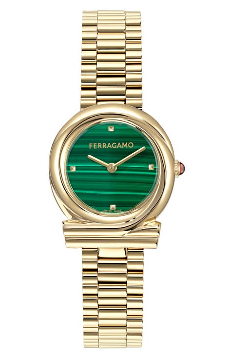 Gancini Twisted Bracelet Watch, 28mm