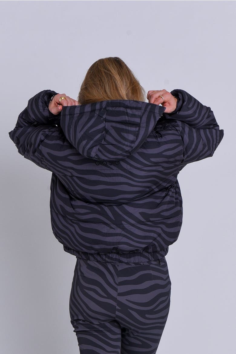 Chic Puffer Jacket Black Tiger, Alternate, color, Black Tiger