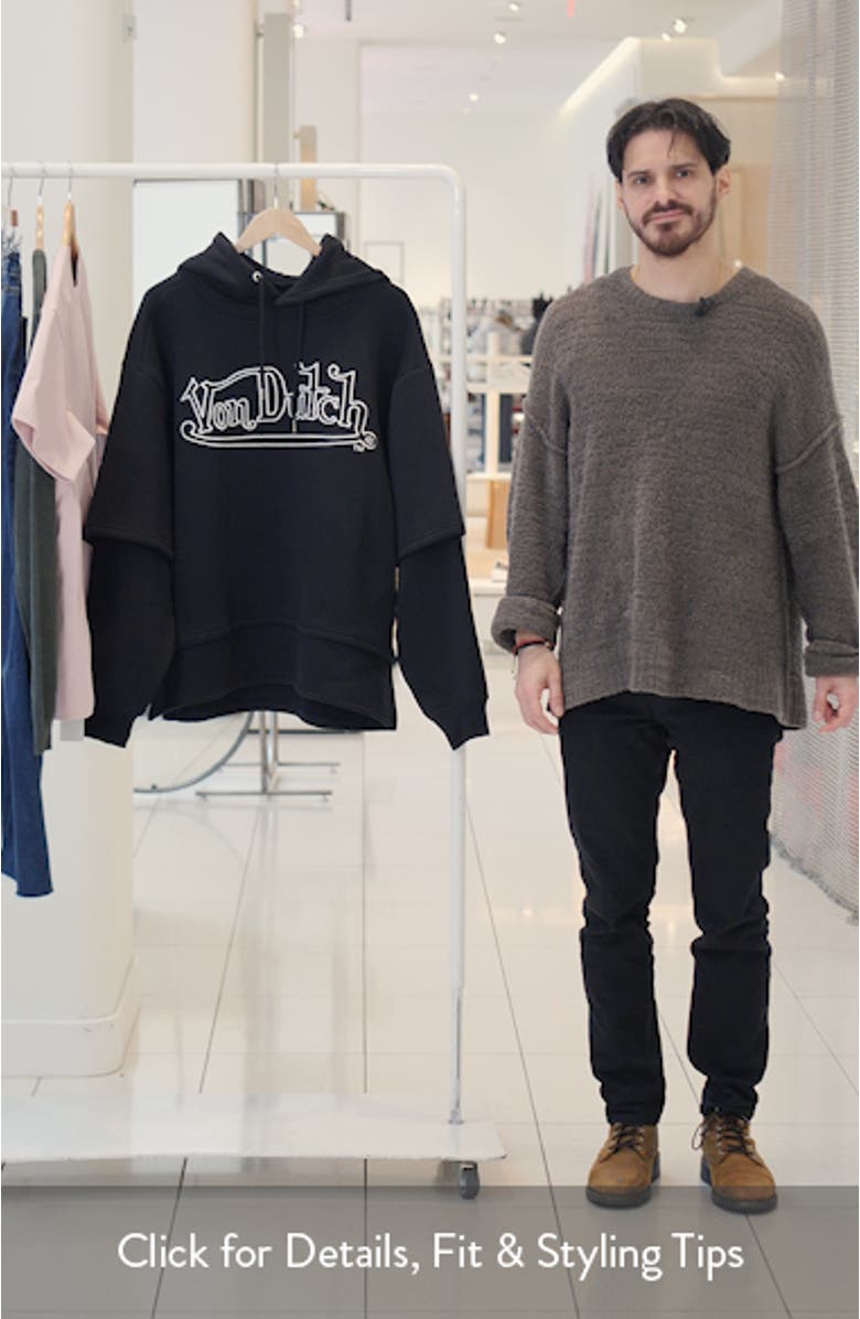 Layered Fleece Pullover Hoodie, sales video thumbnail