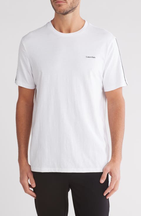 Logo Piped Sleeve Cotton Graphic T-Shirt