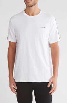 Calvin Klein Logo Piped Sleeve Cotton Graphic T-Shirt