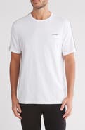 Calvin Klein Logo Piped Sleeve Cotton Graphic T-Shirt