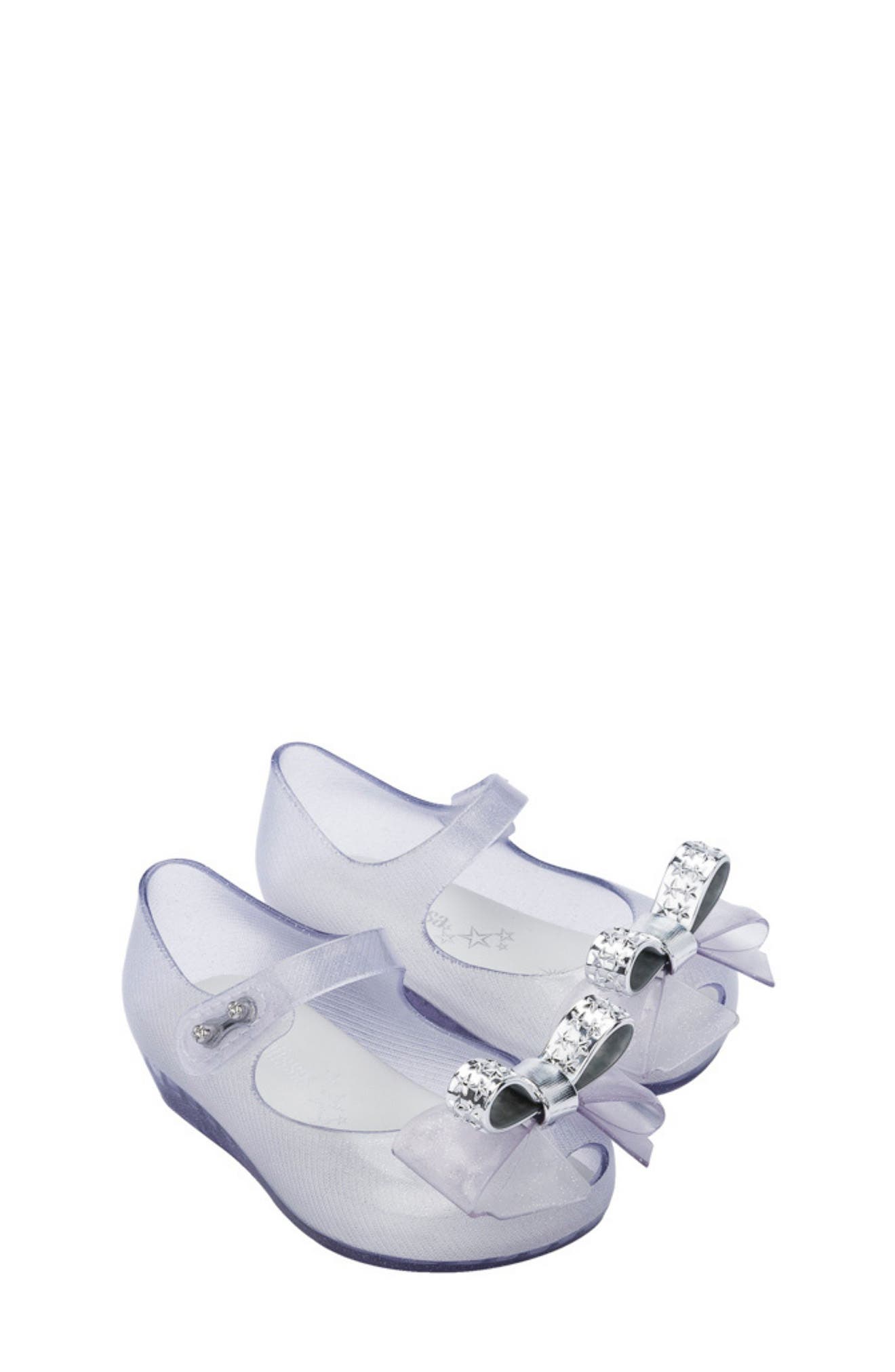 Kids' Mary Jane, Main, color, CLEAR GLITTER/WHITE